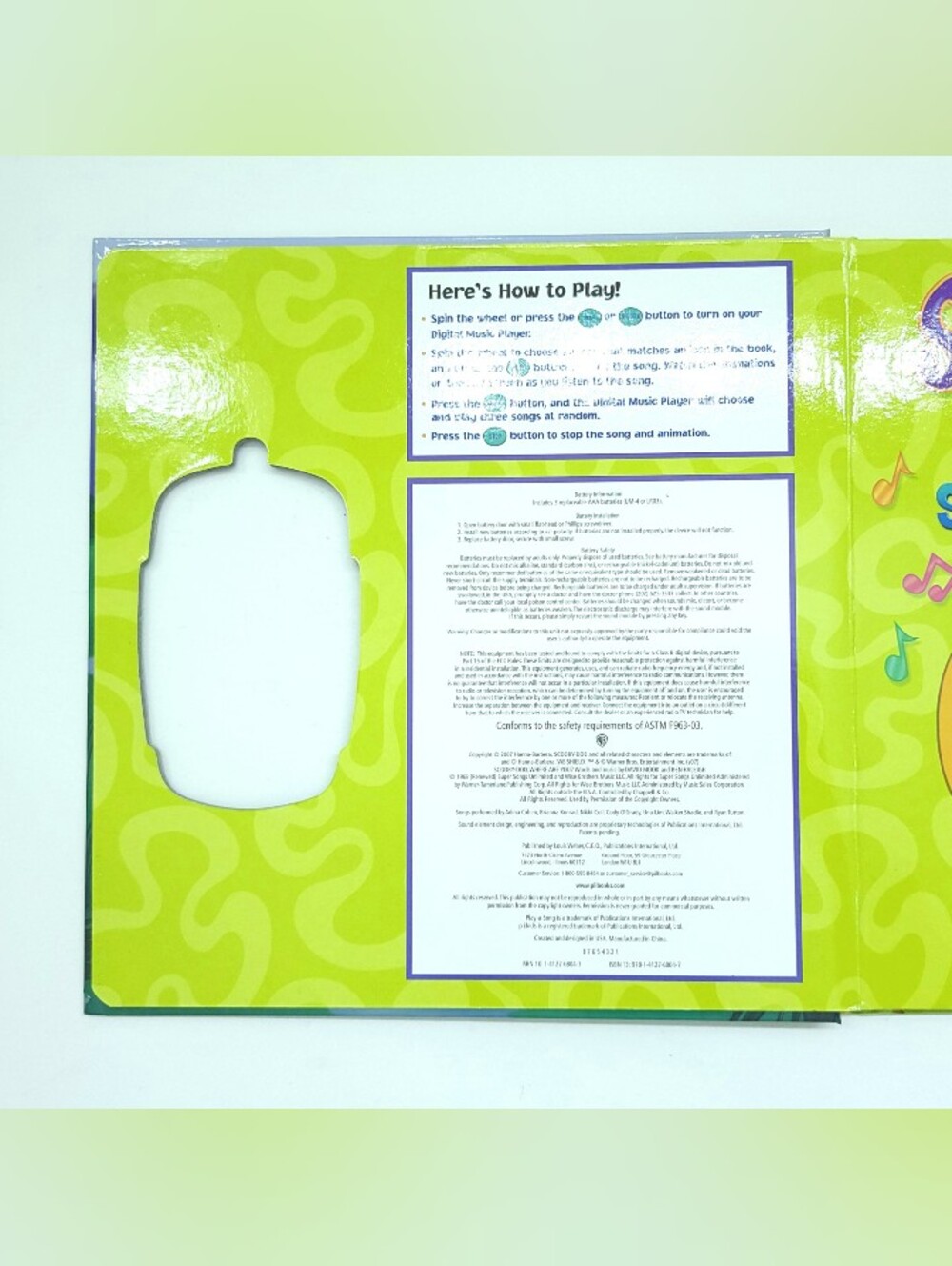 Scooby Doo!: Spooky Scooby Songs Play-A-Song Hardcover Book Music Player 2007 - Picture 6 of 9